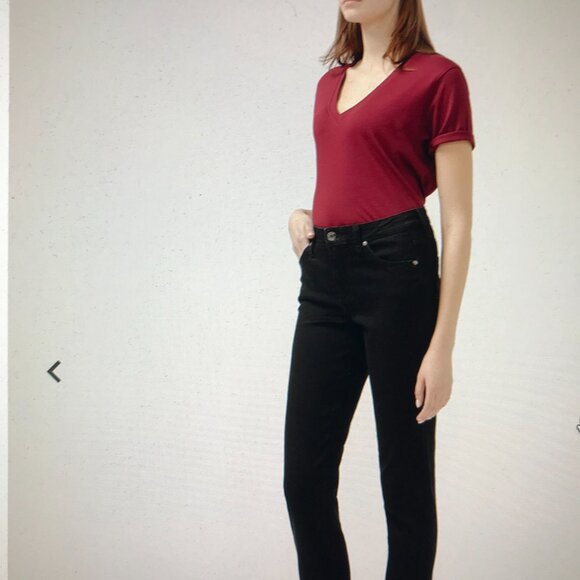 Boston Proper Deep black mid/low-rise jeans, size 4 - Picture 3 of 6